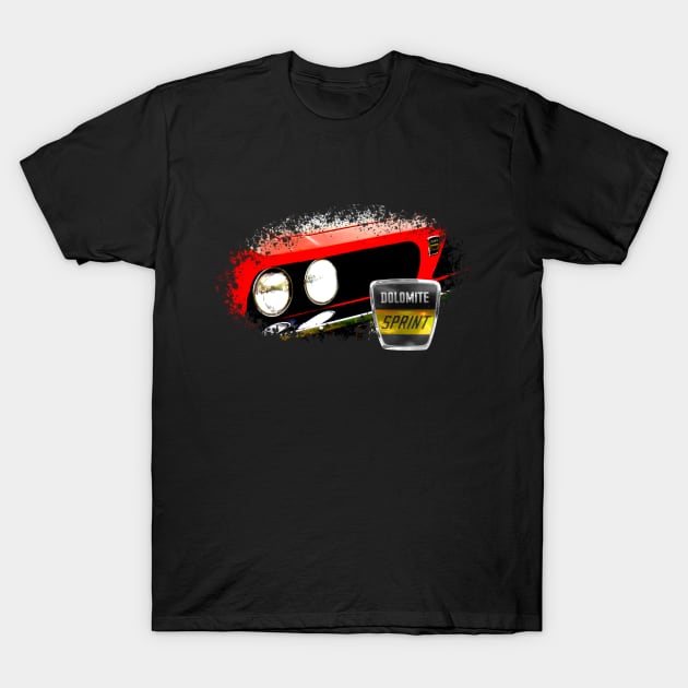 Triumph Dolomite Sprint 1970s British classic car elements T-Shirt by soitwouldseem
